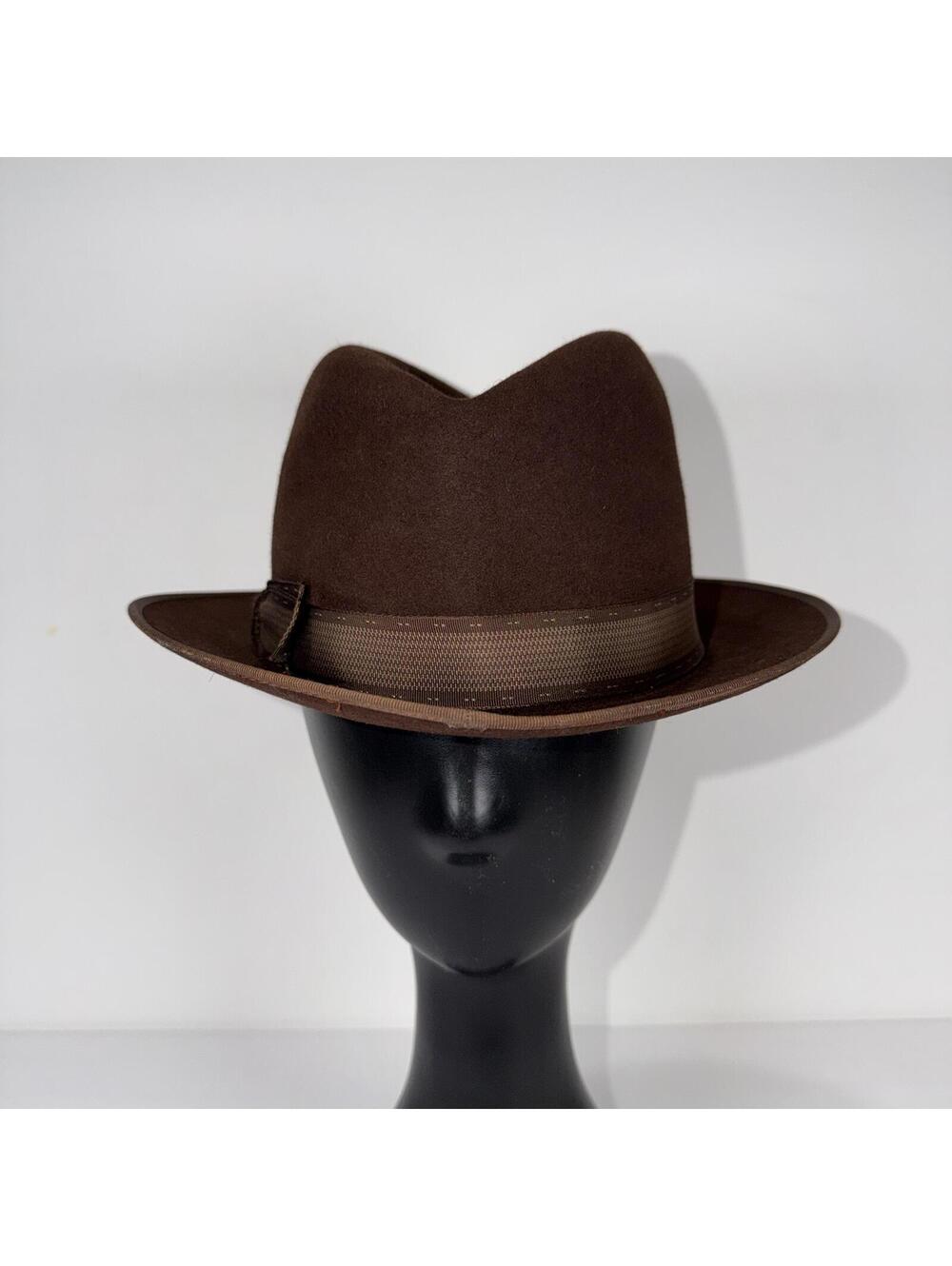 VTG 1940s Portis Tyrolean Fur Felt With Ribbon Bow Fedora - 7